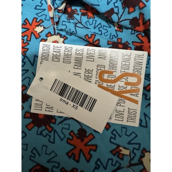 LuLaRoe Irma Top‎ Puzzle Colorful Size XS Hi Low Teacher Travel Loungewear NWT - Picture 6 of 12